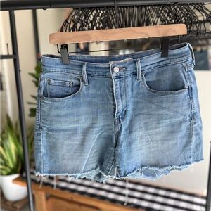 Levi’s 505 Straight Cut-Off Light Blue Women's Jean Shorts